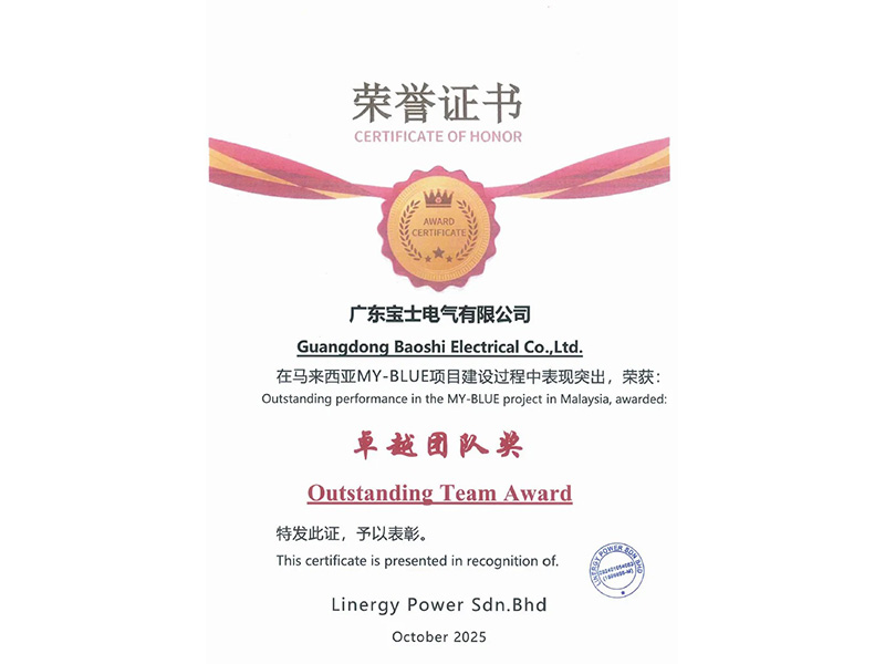 喜报！AG旗舰电气荣获马来西亚项目&ldquo;卓越团队奖&rdquo;